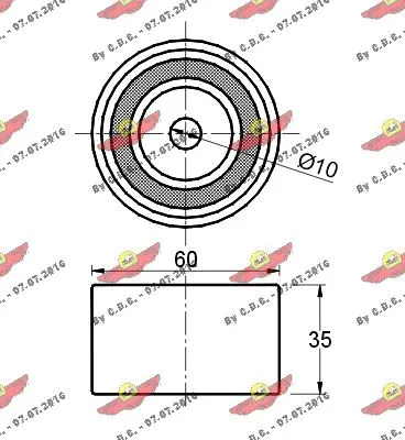 Deflection/Guide Pulley, timing belt