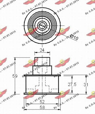 Deflection/Guide Pulley, timing belt