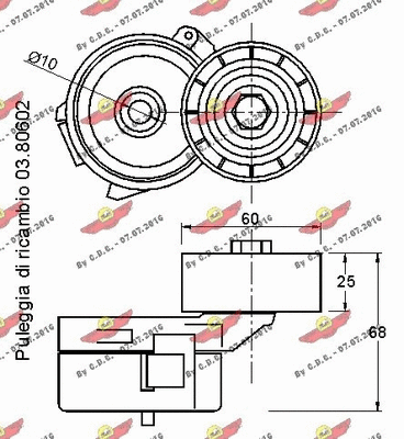 Belt Tensioner, V-ribbed belt