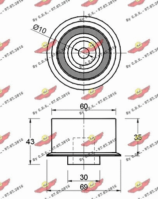 Deflection/Guide Pulley, timing belt