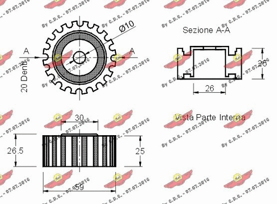 Deflection/Guide Pulley, timing belt