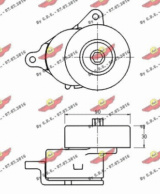 Belt Tensioner, V-ribbed belt