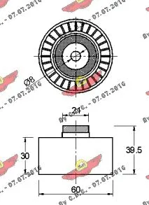 Deflection/Guide Pulley, timing belt