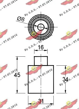 Deflection/Guide Pulley, timing belt