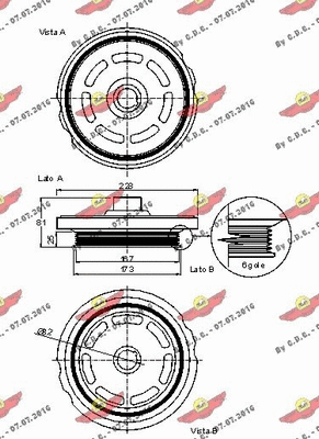 Belt Pulley, crankshaft