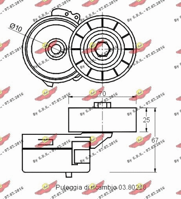 Belt Tensioner, V-ribbed belt