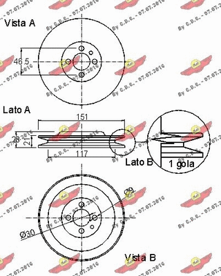 Belt Pulley, crankshaft