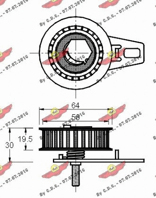 Tensioner Pulley, timing belt