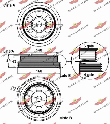 Belt Pulley, crankshaft