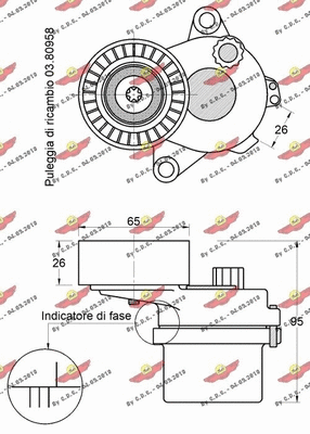 Belt Tensioner, V-ribbed belt
