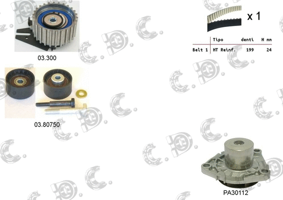 Water Pump & Timing Belt Kit (04.5247PA)