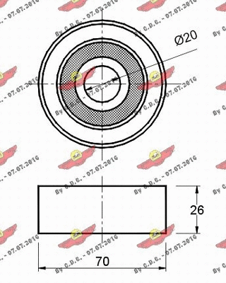 Deflection/Guide Pulley, V-ribbed belt