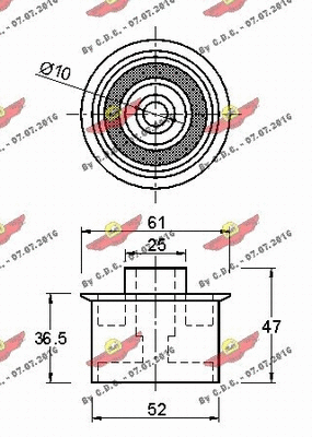 Deflection/Guide Pulley, timing belt