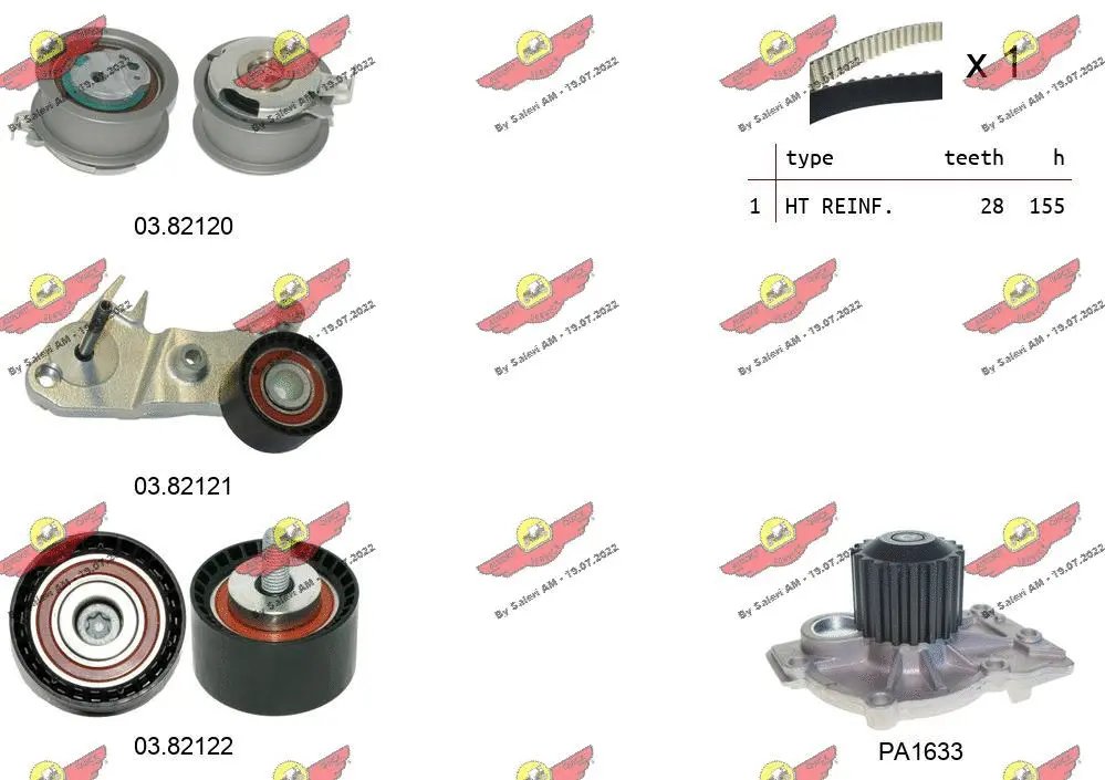 Water Pump & Timing Belt Kit (04.5481PA)