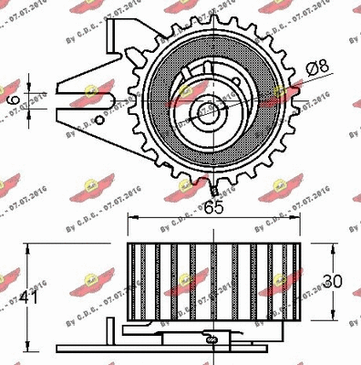 Deflection/Guide Pulley, timing belt