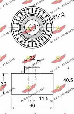 Deflection/Guide Pulley, timing belt