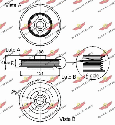 Belt Pulley, crankshaft