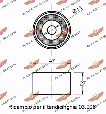 Tensioner Pulley, timing belt