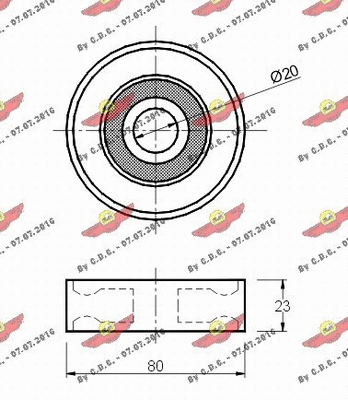 Deflection/Guide Pulley, V-ribbed belt