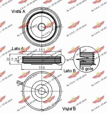 Belt Pulley, crankshaft