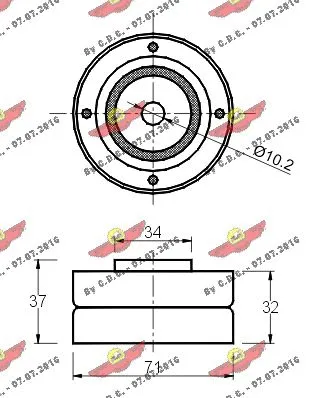 Deflection/Guide Pulley, timing belt