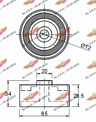Deflection/Guide Pulley, timing belt
