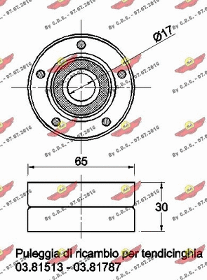 Deflection/Guide Pulley, V-ribbed belt