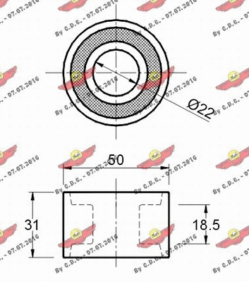 Deflection/Guide Pulley, timing belt