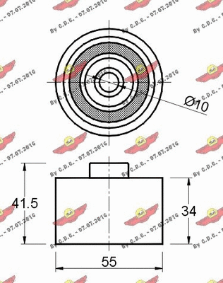 Deflection/Guide Pulley, timing belt