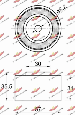 Deflection/Guide Pulley, timing belt