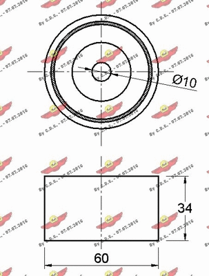 Deflection/Guide Pulley, V-ribbed belt