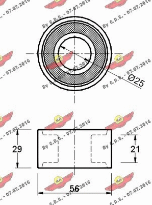 Deflection/Guide Pulley, timing belt