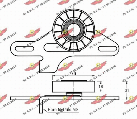 Belt Tensioner, V-ribbed belt