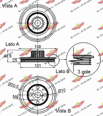 Belt Pulley, crankshaft