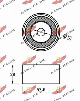 Deflection/Guide Pulley, timing belt