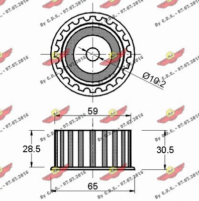 Deflection/Guide Pulley, timing belt