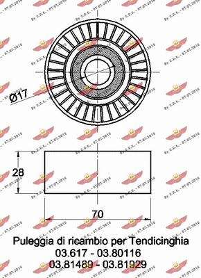 Deflection/Guide Pulley, V-ribbed belt