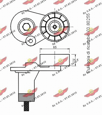 Belt Tensioner, V-ribbed belt