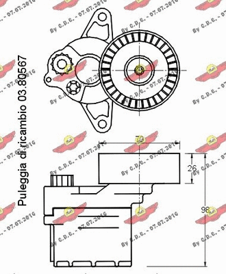 Belt Tensioner, V-ribbed belt
