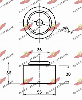 Deflection/Guide Pulley, timing belt