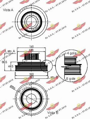 Belt Pulley, crankshaft