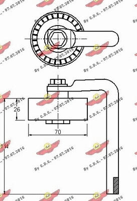 Belt Tensioner, V-ribbed belt