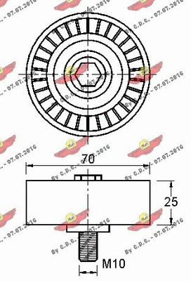 Deflection/Guide Pulley, timing belt