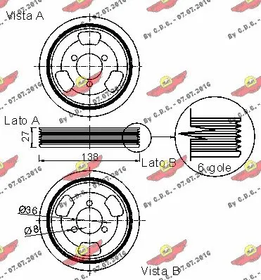 Belt Pulley, crankshaft