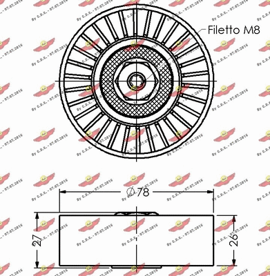 Deflection/Guide Pulley, V-ribbed belt
