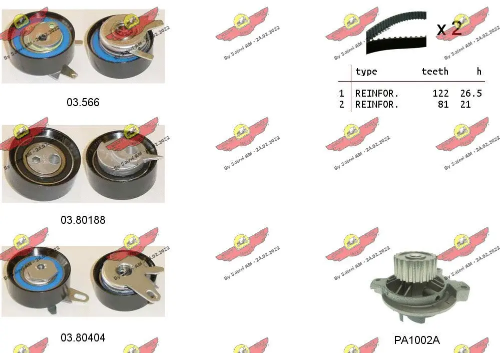 Water Pump & Timing Belt Kit (04.5135PA)