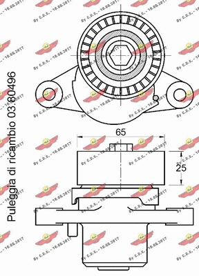 Tensioner Pulley, V-ribbed belt