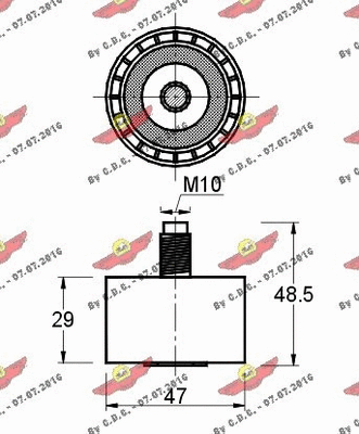 Deflection/Guide Pulley, timing belt