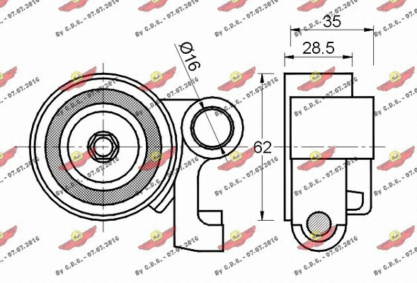 Tensioner Pulley, timing belt