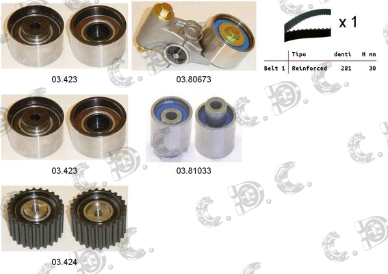 Timing Belt Kit (04.5443)